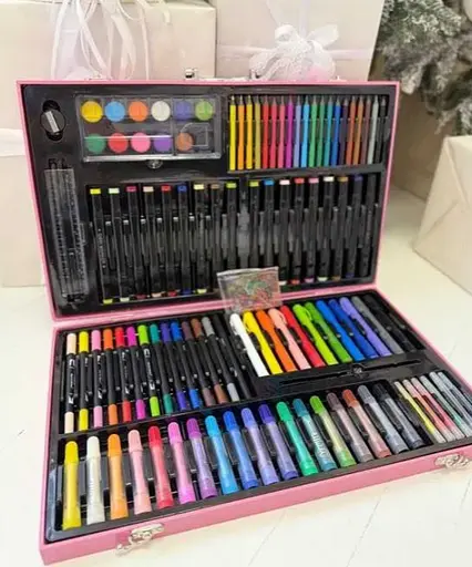 Профессиональный большой набор для творчества в деревянном кейсе 120 предметов - фото 3