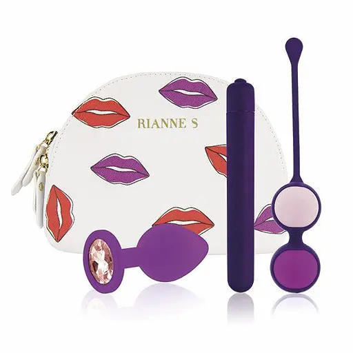 Набір секс-іграшок Rianne S Essentials First Vibe Kit 3 шт. фіолетовий - фото 7