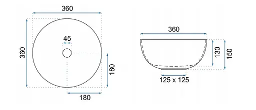 Умивальник Rea Stella накладний rose gold edge білий REA-U7444, Білий - фото 6