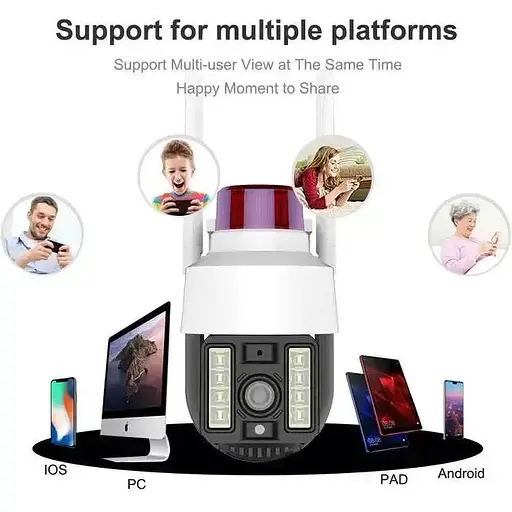 Беспроводная уличная камера Grand Wi-Fi PTZ Verto VRT-C262 FHD 4mp поворотная с сигнализацией - фото 5