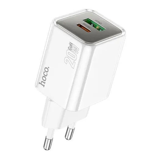 Адаптер сетевой HOCO Glorious N46 1USB/1Type-C, 20W/3A, PD/QC| - фото 3