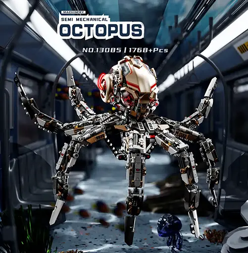 Конструктор механічний восьминіг MJI Octopus   для дітей і дорослих живий світ 1768 деталей - фото 8