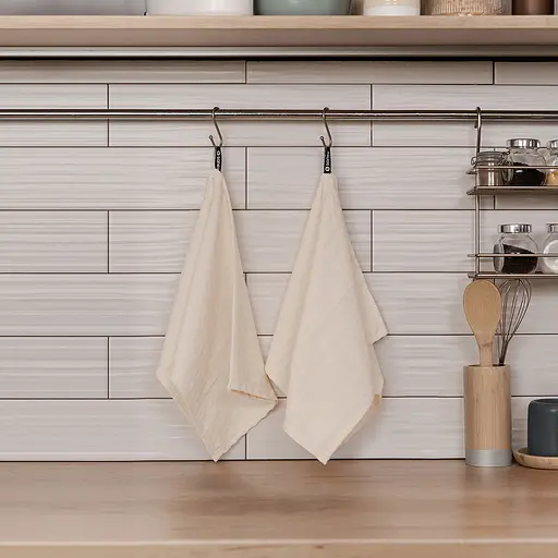 Набір вафельних рушників для кухні Sonex Cleo 40х60 см, 2 шт. бежевий (SO102553) - фото 2