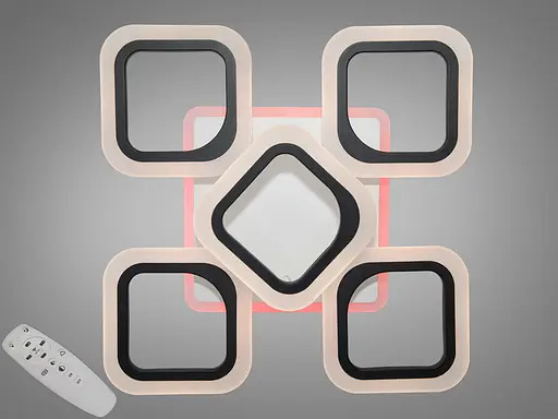 Стельова люстра з пультом, диммером і LED підсвічуванням, 60W - фото 1