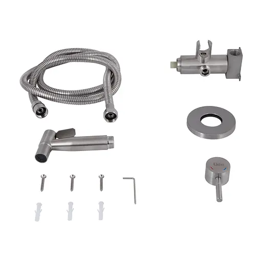 Набор гигиенического душа скрытого монтажа Lidz Aria 111 Nickel LDARI111NKS46105 круглый, Нержавеющая сталь - фото 6