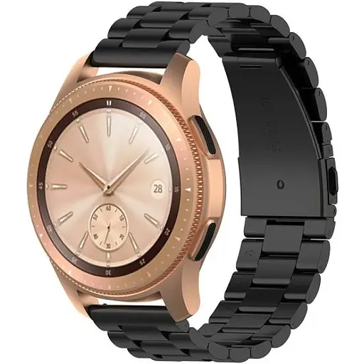 Ремешок DK CDK для Garmin Forerunner 255 / 255 Music 22mm Metal Fitlink Steel Watch Band (012874) (black) - фото 3