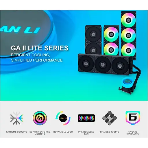 СВО Lian Li GA II Lite 240 RGB Black (G89.GA2L24RB.00) - фото 2