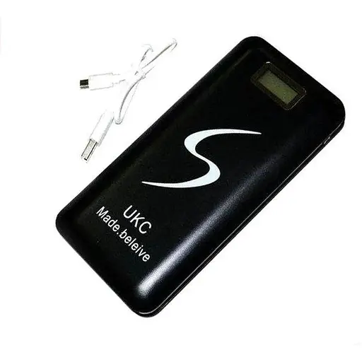 Портативное зарядное устройство для Power Bank UKC 30000 Lcd Павербанк USB черный - фото 1