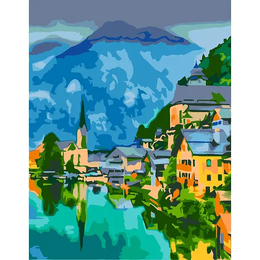 Картина по номерам Rosa Start Очаровательный Бад Гойзерн. Австрия 35x45 см