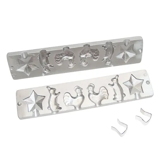 Форма для приготування льодяників і цукерок на паличці «Зірка, Півник і Зайчик», ХЕАЗ 81831 - фото 1