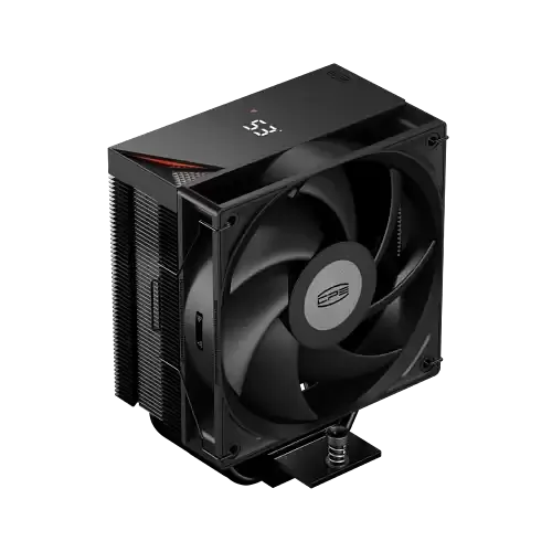 Кулер для процессора PcCooler RT400 Digital, Black, алюминий/медь, 1x120 мм, Intel 1851/1700/1200/115x, AMD AM5/AM4, цифровой LED экран, высота 152 мм, до 235 Вт (RT400-BKNWL - фото 1