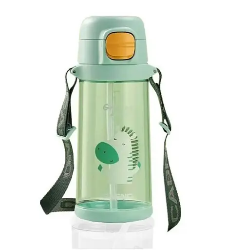 Пляшка для води Casno 690 мл KXN-1219 Зелена (Зебра) з соломинкою TRITAN (KXN-1219_Green) - фото 2
