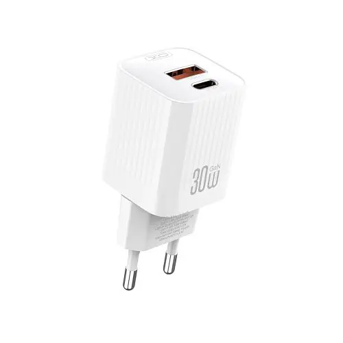 Сетевое зарядное устройство для XO L149(EU) PD30W 1USB-A+1USB-C Charger Белый - фото 1