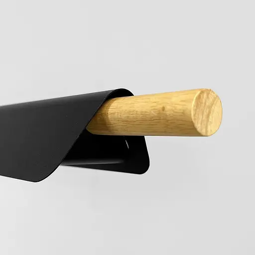 Линейный светильник LED в черном корпусе 118 см с деревянным декором | Line F | Ст. H40L-1200 BK - фото 6