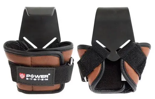 Крюки для тяги на запястье Power System PS-3300 Hooks Brown L (PS-3300_L_Brown) - фото 4