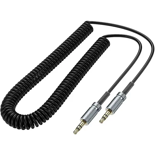 Кабель аудіо AUX адаптер Hoco UPA31 3.5 мм to 3.5 мм 3 м тато тато пружина - фото 1