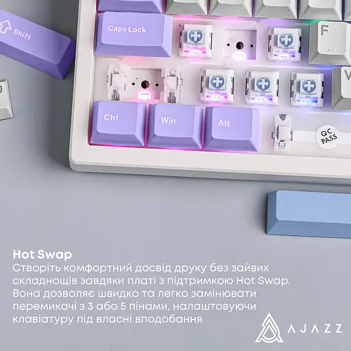 Клавиатура беспроводная Ajazz AK980 V2 Gift Switch V2 White (AK980-V2-G-PWB) - фото 12