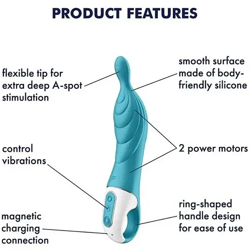 Вібратор для точки А Satisfyer A-Mazing 2 Turquoise - фото 4