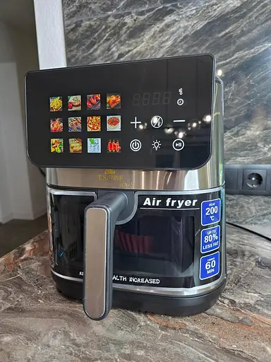 Аерофритюрниця T.K.Line TK00263 з регулюванням температури антипригарною чашею 4 л 1500 Вт Чорний - фото 3