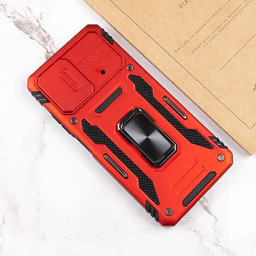 Ударопрочный чехол Camshield Army Ring для Xiaomi Poco X5 5G / Note 12 5G Красный / Red - фото 6