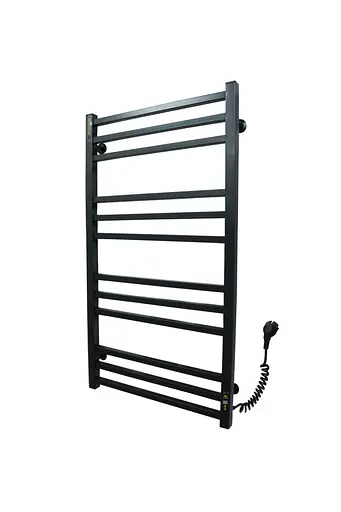 Електрична рушникосушарка Kosser Велді 1000x500/12 ЕR тайм. нержавіюча сталь (чорний) ДВ02ER, Чорний матовий, Праве - фото 1