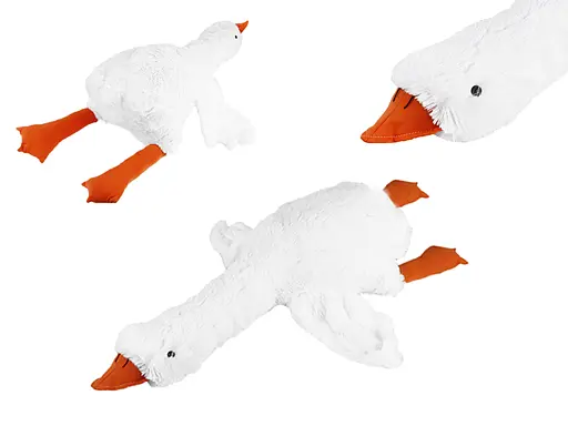 М’яка іграшка Гусак, подушка обіймашка, 130 см, білий, плюш, М130-Б