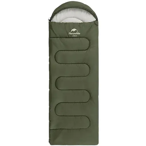 Спальный мешок Naturehike Y150L NH21MSD08 правый темно-зеленый - фото 1