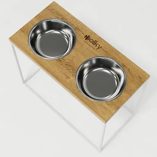 Hollky Base XL40 — миски на підставці для великих собак (2 × 1,8 л, висота 40 см) - фото 7