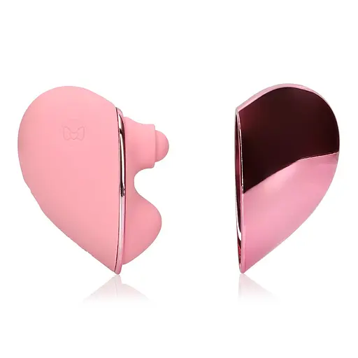 Вібратор для клітора Loveline Tapping Heart рожевий - фото 2