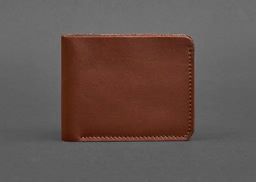Мужской кожаный портмоне 4.1 (4 кармана) светло-коричневый - фото 1