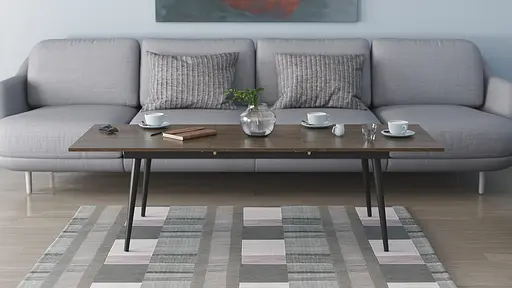 Стіл журнальний трансформер Dandi Small Ferrum-decor 45x120(160)x70 Чорний метал ДСП Дуб Сонома Трюфель 16 мм (FRD-106797) - фото 6