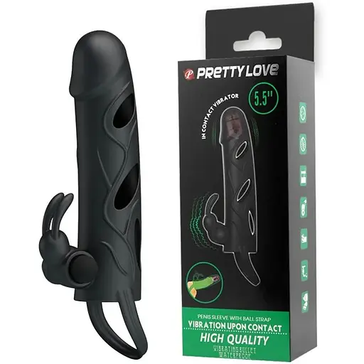 Насадка с вибрацией Pretty Love BI-026216A, Черный - фото 4