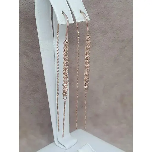 Золотые серьги-протяжки Tango. 580130 - фото 5