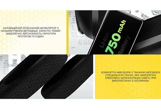 Беспроводные игровые наушники с микрофоном HATOR ESH-14 Wireless HYPERPUNK 3-X Hi-Res Black - фото 10