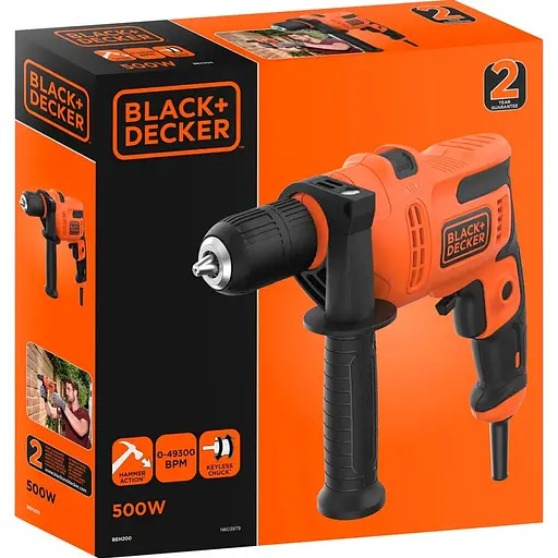 Дриль ударна Black+Decker BEH200 (119554) - фото 3