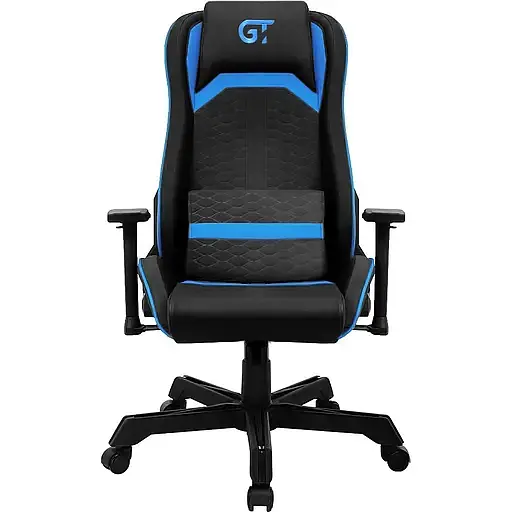 Геймерское кресло GT Racer черное с синим (X-2661 Black/Blue) - фото 1