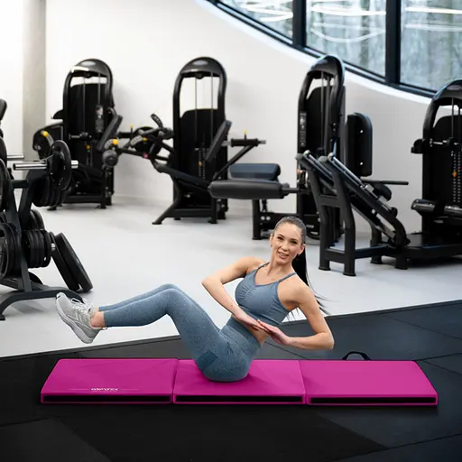 Мат гімнастичний Gymtek твердий 5 см рожевий - фото 6