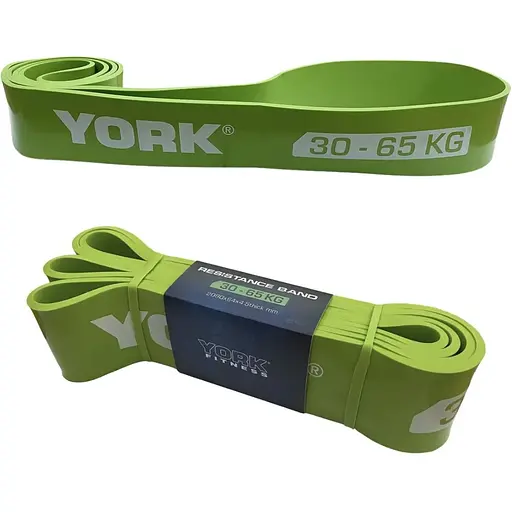 Резинка для фитнеса York Fitness 30-65кг - 2080x65x4,5 мм, салатовый - фото 5