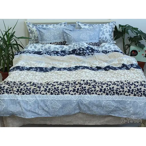 Комплект постільної білизни TAG Tekstil з компаньйоном Євро 000210468 (R-T9151)