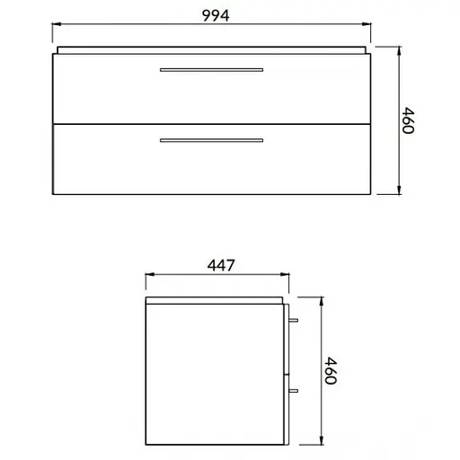 Тумба з умивальником Cersanit Lara Mille 100 Сірий S801-366 - фото 4