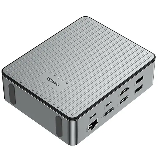Переходник HUB WIWU Matrix docking station 16in1 W1601 Gray - фото 5
