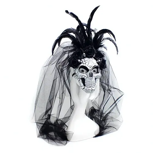 Маска La novia de Muerte с фатой - фото 1