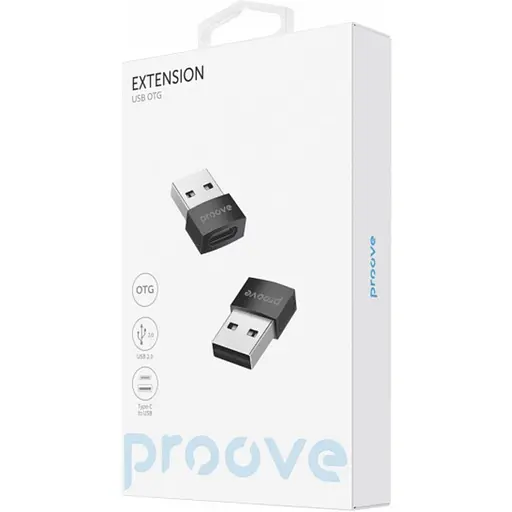 Перехідник Proove Extension OTG USB-A to USB-C Black (HBEX00101001) [130304] - фото 5