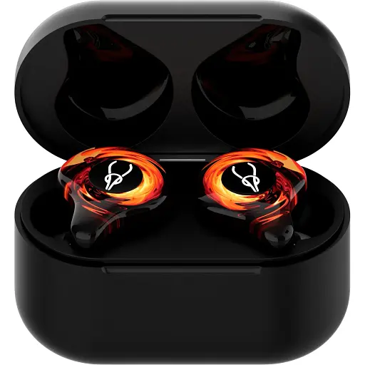 Беспроводные Bluetooth наушники Sabbat G12 Elite Truth с поддержкой игрового режима черно-оранжевые - фото 4
