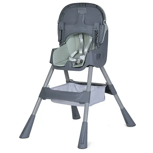 Стульчик для кормления Bambi M 5722 с корзиной для игрушек и чехлом из мягкой экокожи, мята - фото 6