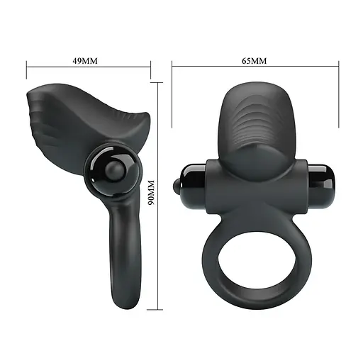 Эрекционное кольцо Pretty Love Adrien 9 см (черный) - фото 4