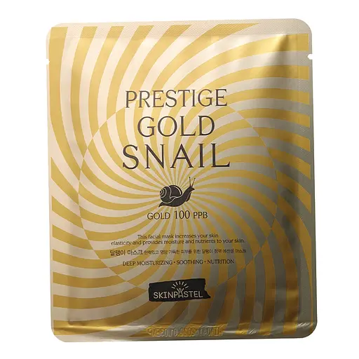 Маска для обличчя Skinpastel Prestige Gold Snail Mask з муцином равлика 25 мл - фото 1