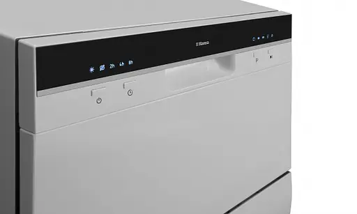 Посудомоечная машина Hansa Hansa настольная, 6 комплектов A+, 55 см, дисплей, серебристый - фото 6