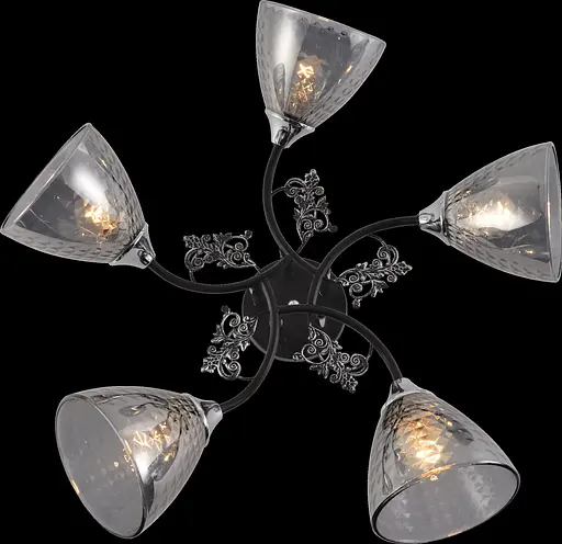 Люстра декоративна V XA1525B/5 BK+CR на 5 плафонів - фото 3