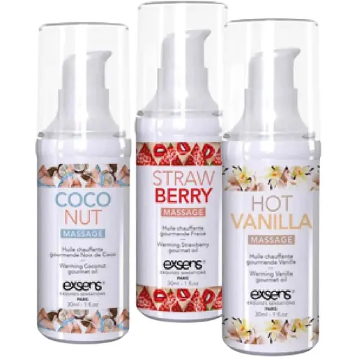 Набір розігрівальних масажних олій Exsens Lets Travel, 3х30 мл